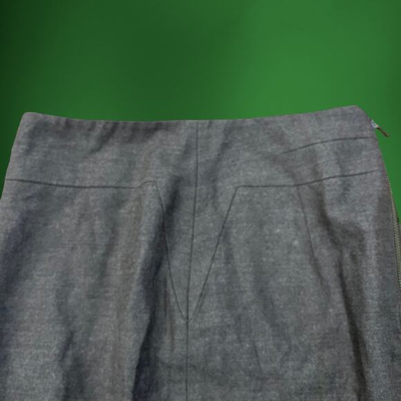 Banana Republic Wool Skirt Size 4 Tweed Twill A-Line Stretch Side Zipper Office - Picture 6 of 8